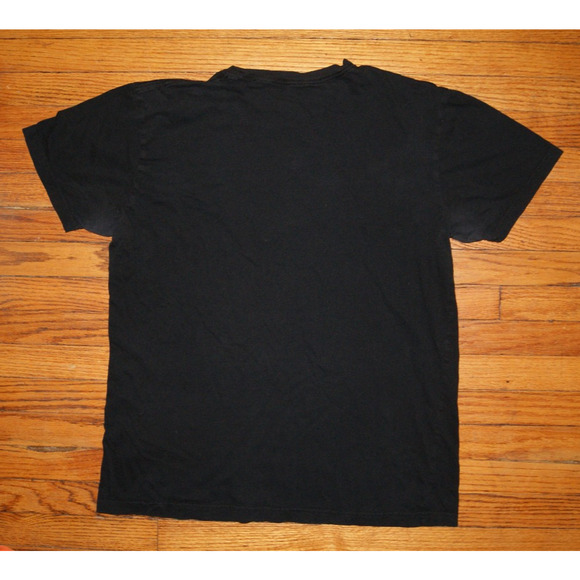 Vintage MUSE Band Tee Black Mens Medium TShirt Distressed Black Spell Out Stains - Picture 3 of 8